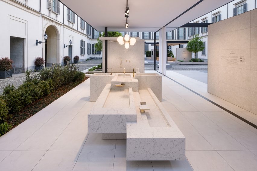 Bathroom display at Milan Design Week