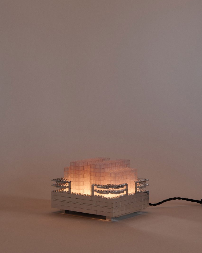 Lamp made of LEGO