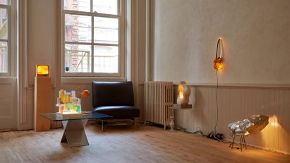 Collection of lamps during Head Hi show in Soho Loft
