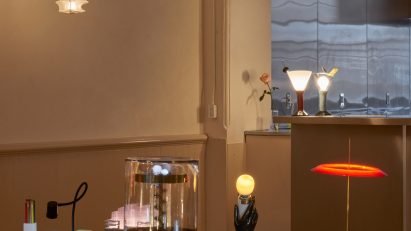 Collection of lamps during Head Hi show in Soho Loft