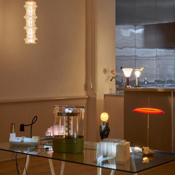 Collection of lamps during Head Hi show in Soho Loft