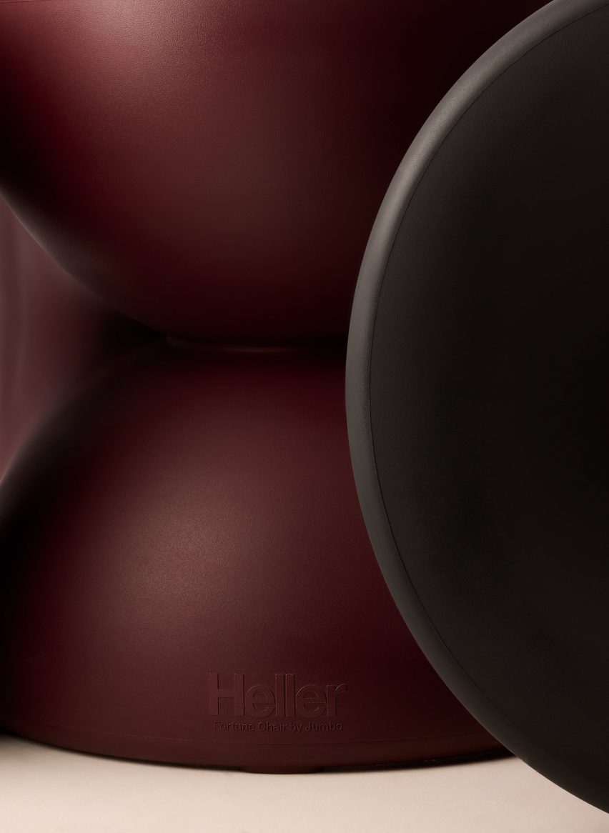 Maroon and black chairs