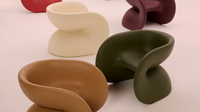 Multi-coloured chairs in room