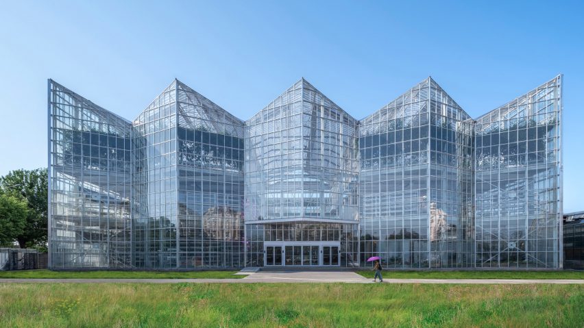 Exterior day view of Vertical Farm Beijing by Van Bergen Kolpa Architecten