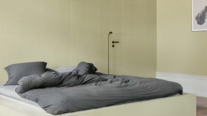 Green platform bed