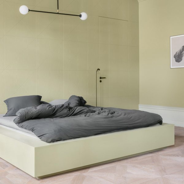 Green platform bed