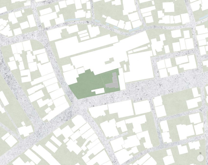 Site plan of Hokuriku Residence No. 3 by Chidori Studio