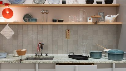 Kitchen in The Imperfect Home by Inga Sempé at Triennale Milano