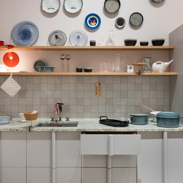 Kitchen in The Imperfect Home by Inga Sempé at Triennale Milano