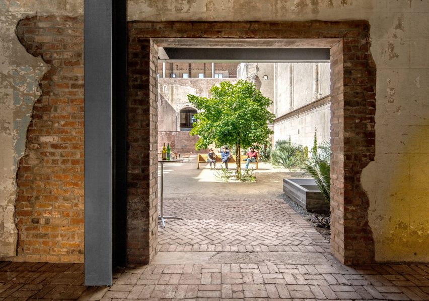 Courtyard of church