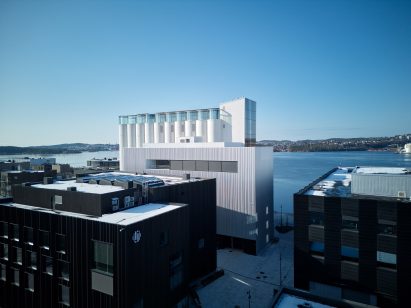 White-walled art gallery in Kristiansand