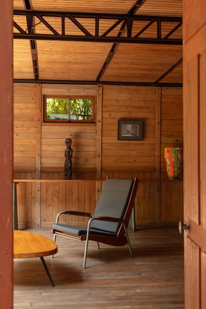 Interior of Maison Démountable by Jean Prouvé at Ladbroke Hall