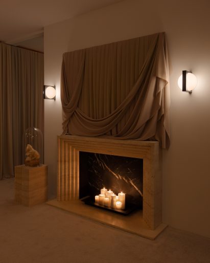 Lighting amoungst curtains