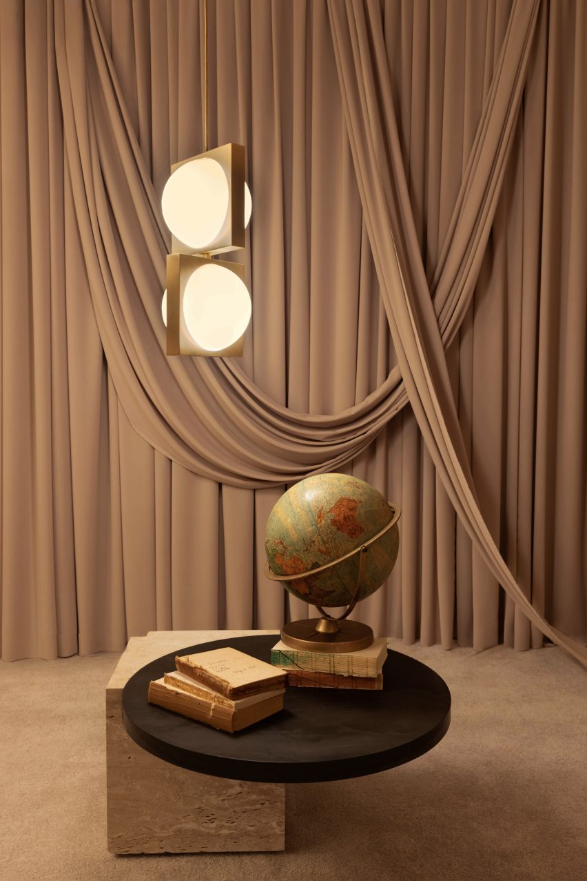 Curtains with table