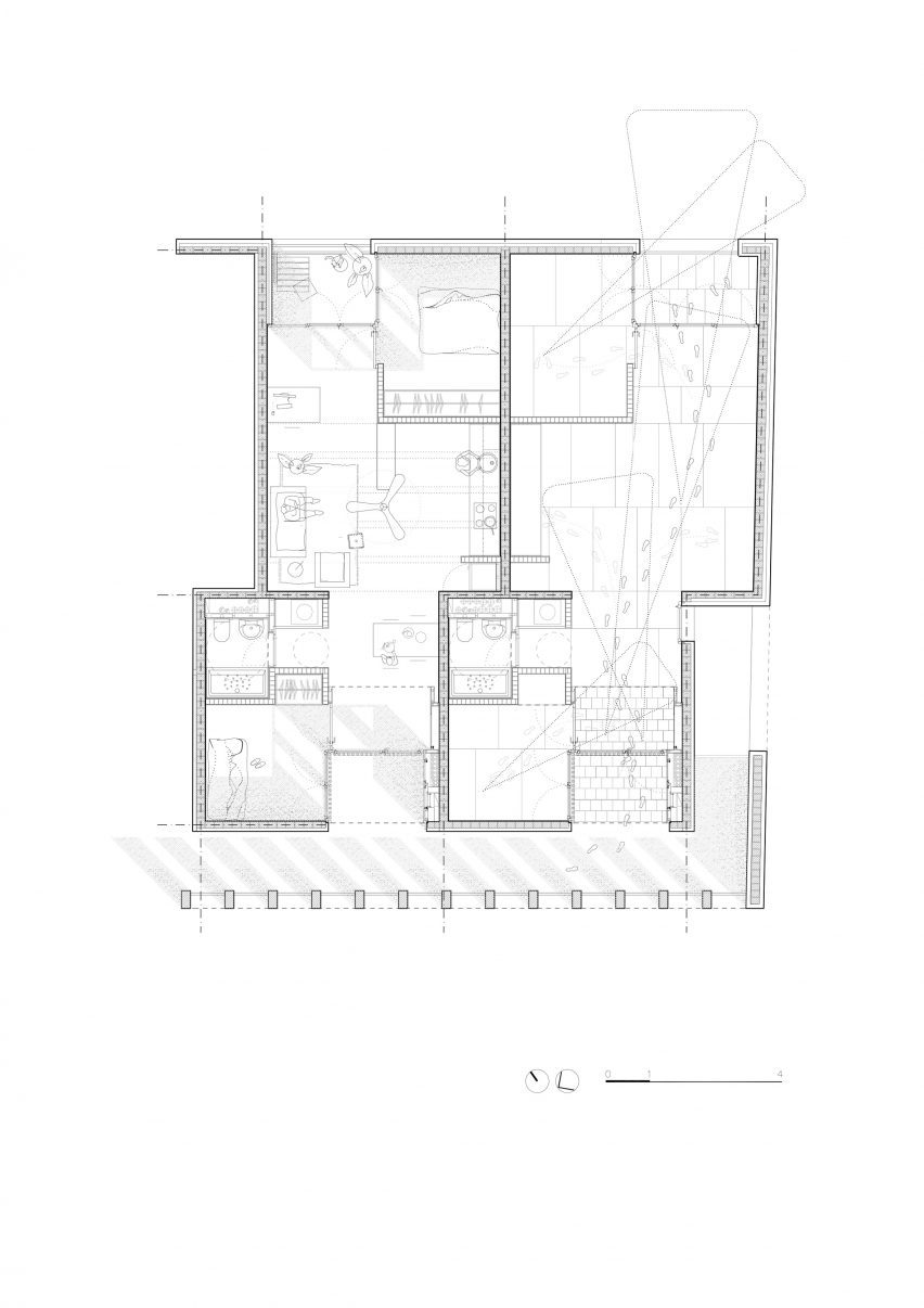 Plan of Living in Lime by Peris+Toral Arquitectes