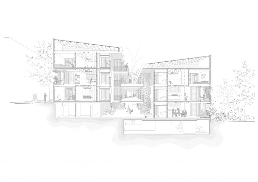 Section of Living in Lime by Peris+Toral Arquitectes