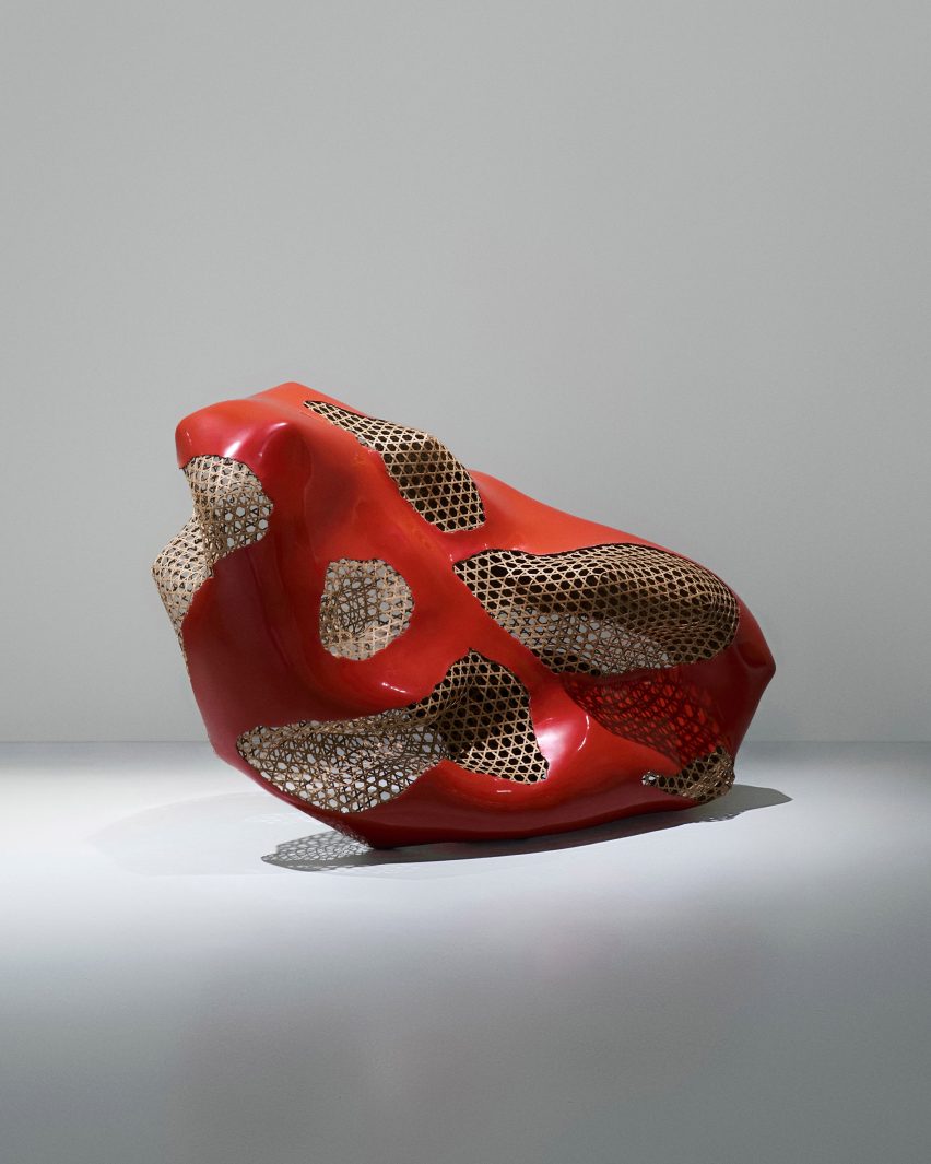 Rattan and lacquer