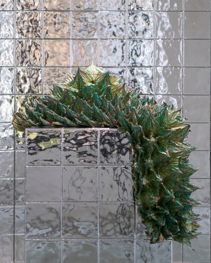 Crumpled paper sculpture