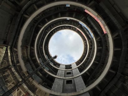 Interior view of circular science museum