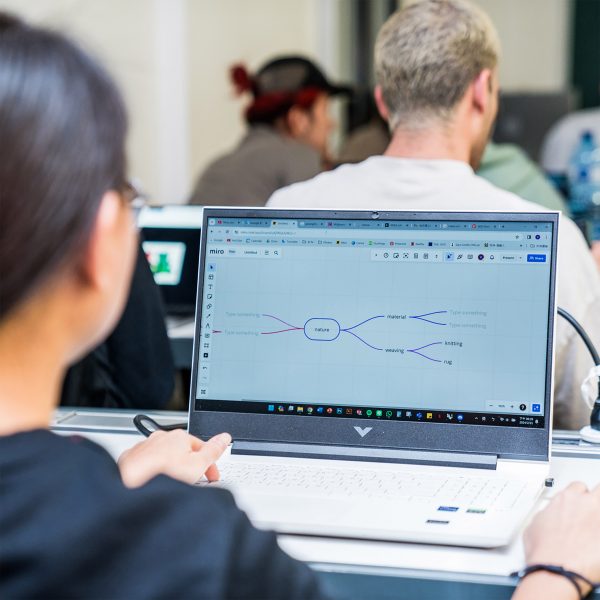 Student working on computer