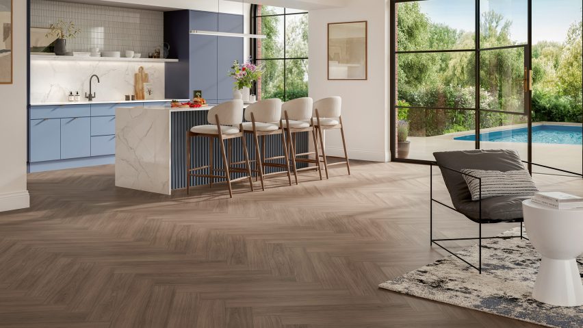 Modular One herringbone flooring by Parador