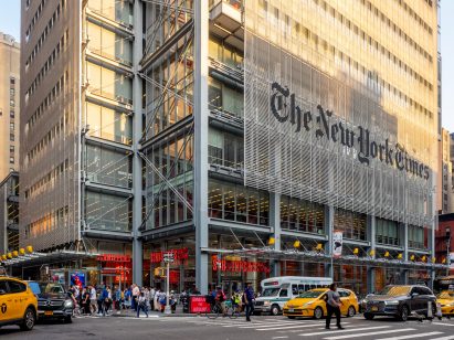 Bottom of The New York Times Building