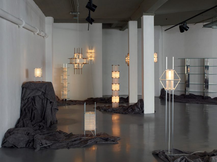 Lights by Freddy Tuppen at Aram Store exhibition