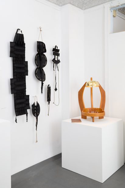 Wooden structure and wall hangings