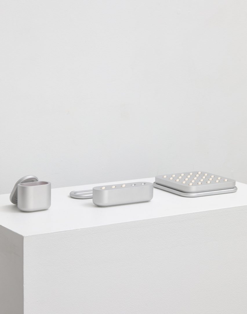 Pill containers on stand