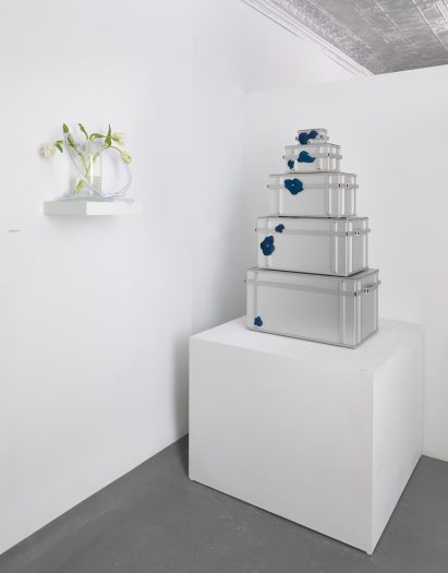 Silver suitcases