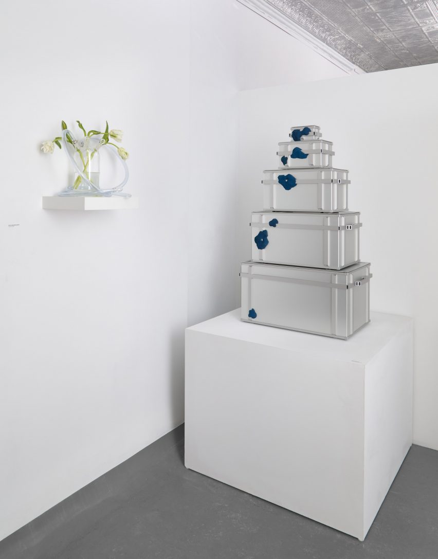 Silver suitcases