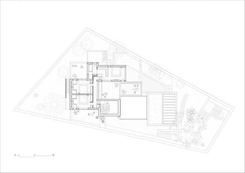 First floor plan of Bundle House by Nomo Studio