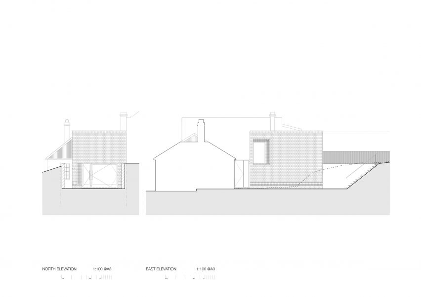 North and East elevation of Harriet's House by So Architecture