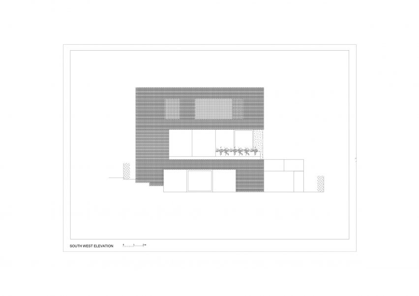 Elevation of Villa Eternal Way by OFIS Architekti