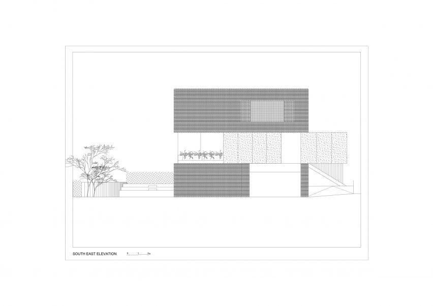 Elevation of Villa Eternal Way by OFIS Architekti
