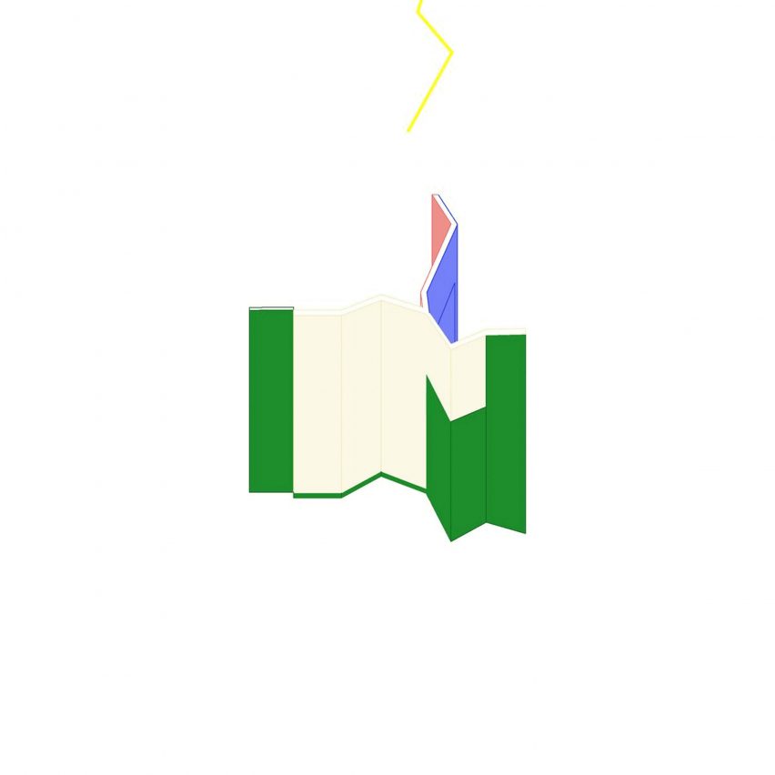 Lightning bolt wall plan