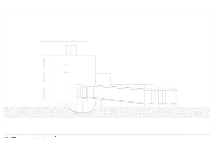Section of Ring House by OFIS Arhitekti
