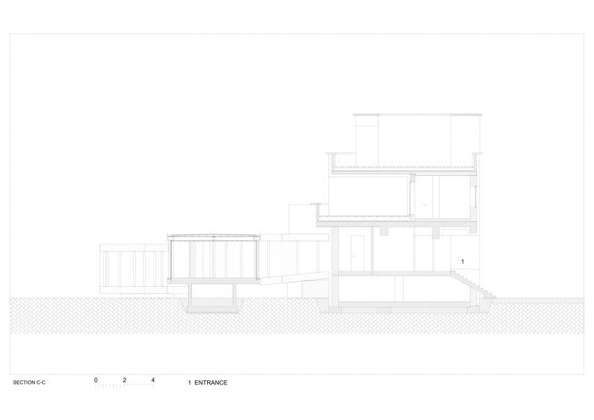 Section of Ring House by OFIS Arhitekti