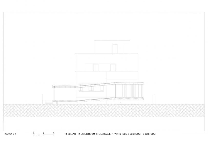Section of Ring House by OFIS Arhitekti