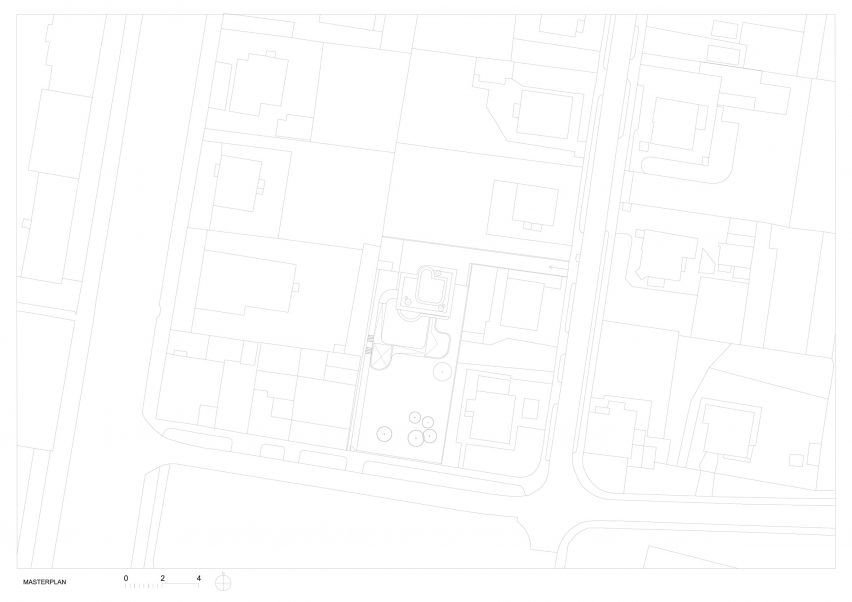 Site plan of Ring House by OFIS Arhitekti