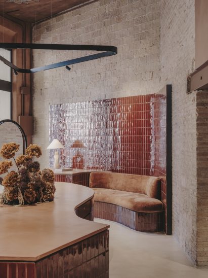 Interior view of Curly Labs hair salon by Miriam Barro