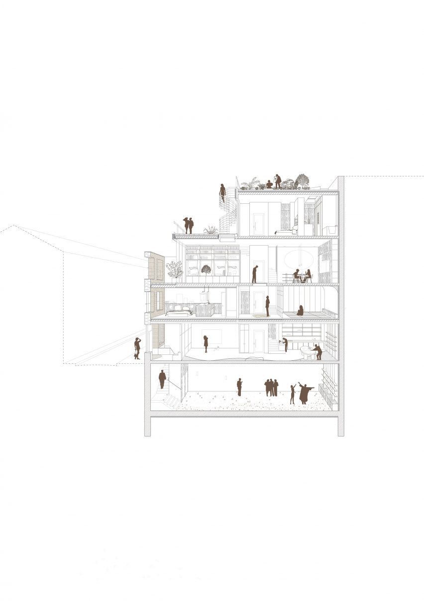 Section of Casa Franca by Déchelette Architecture