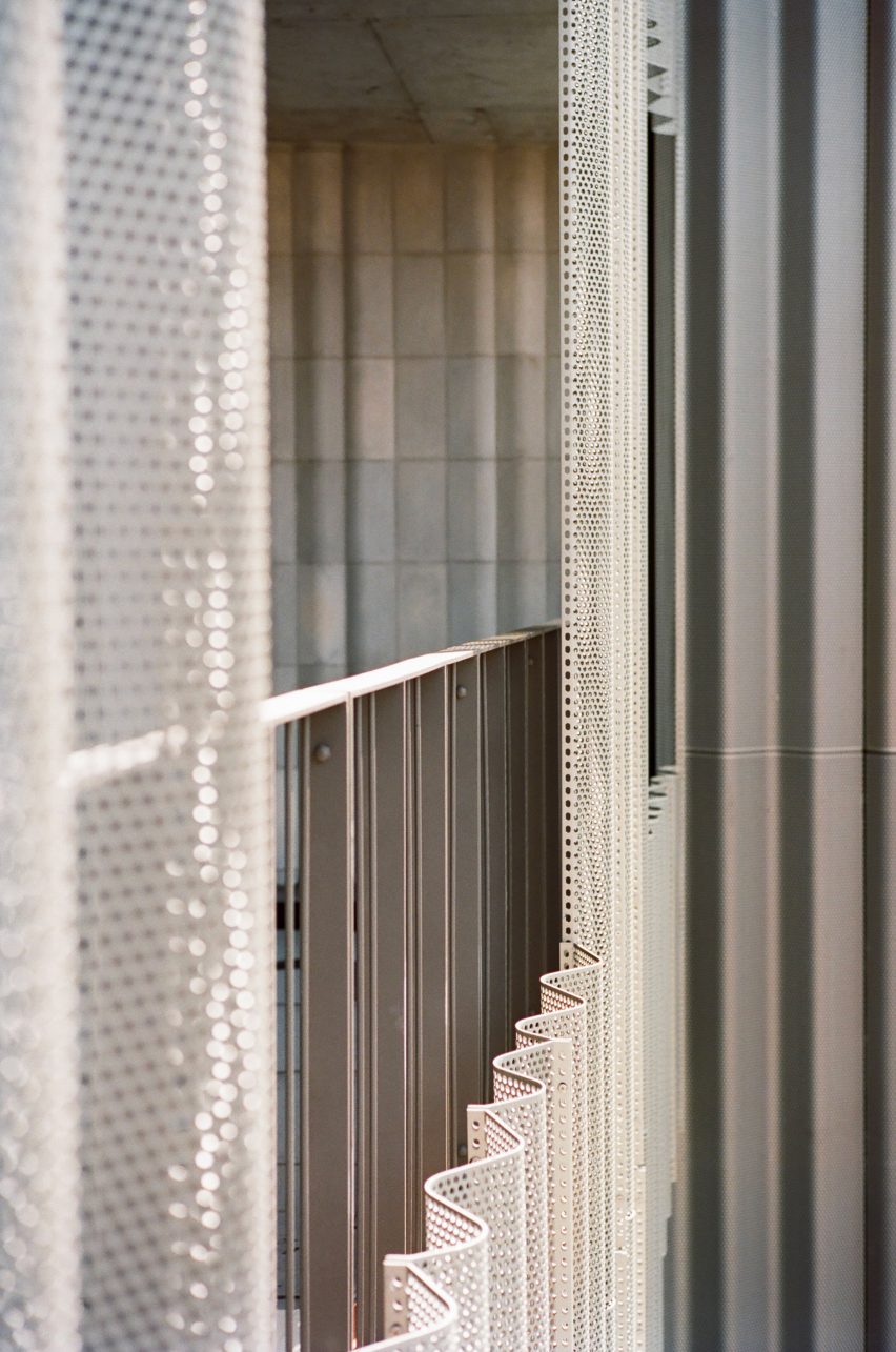 Facade of wavy metal