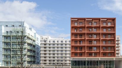 Athletes' Village apartment blocks by Brenac & Gonzalez & Associés