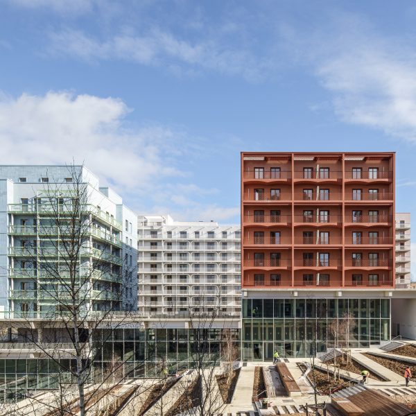 Athletes' Village apartment blocks by Brenac & Gonzalez & Associés