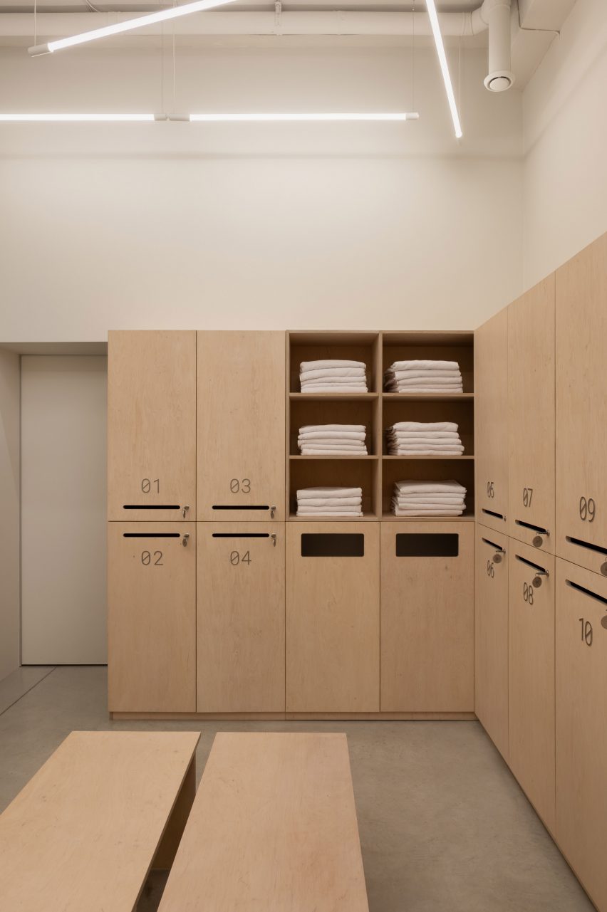 Wooden lockers