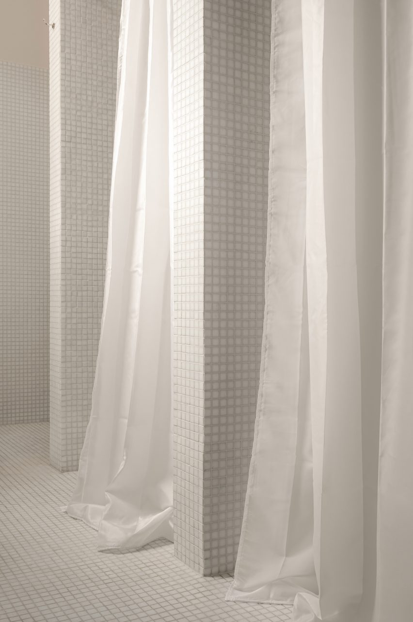 White curtains