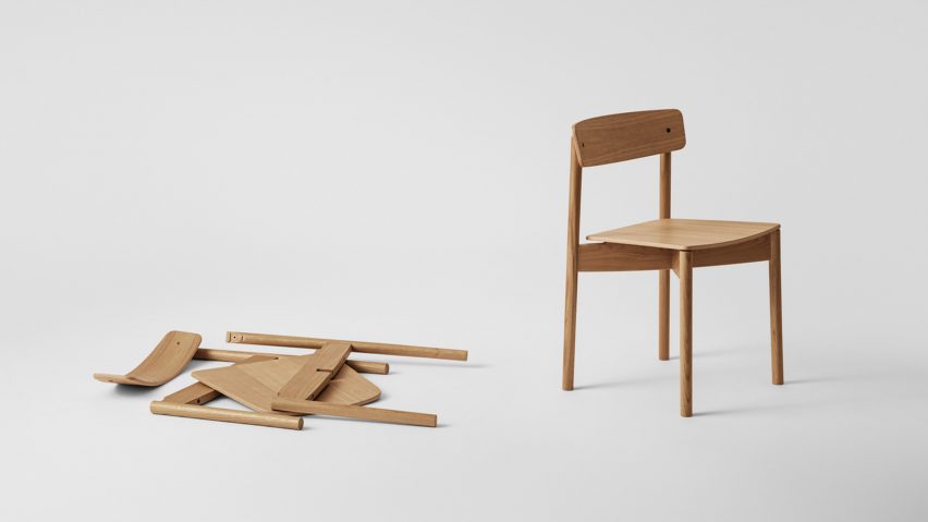 Takt's Cross Chair assembled and disassembled