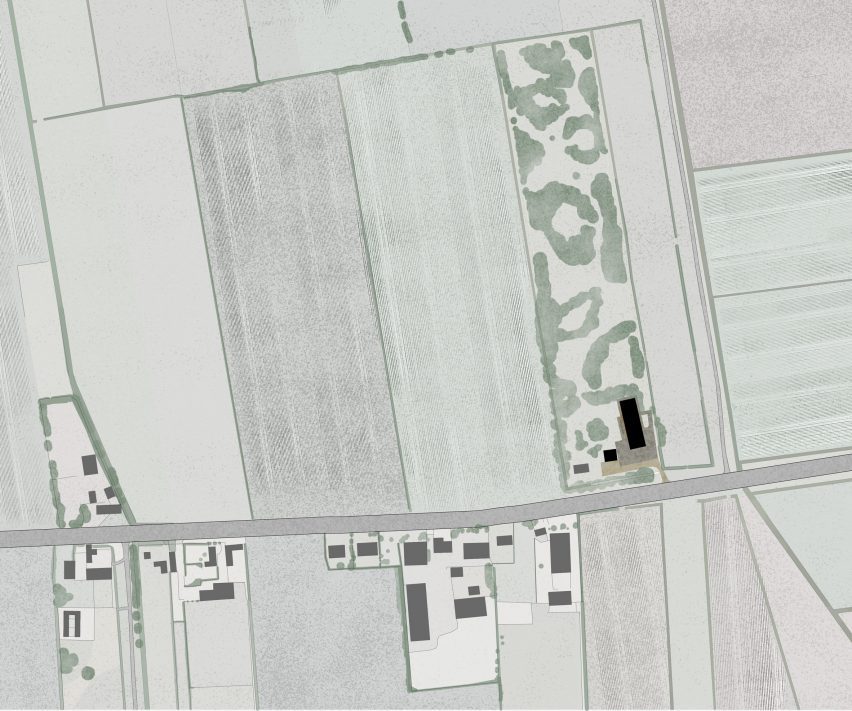 Site plan of The Big Roof by Invisible Studio and Mole Architects