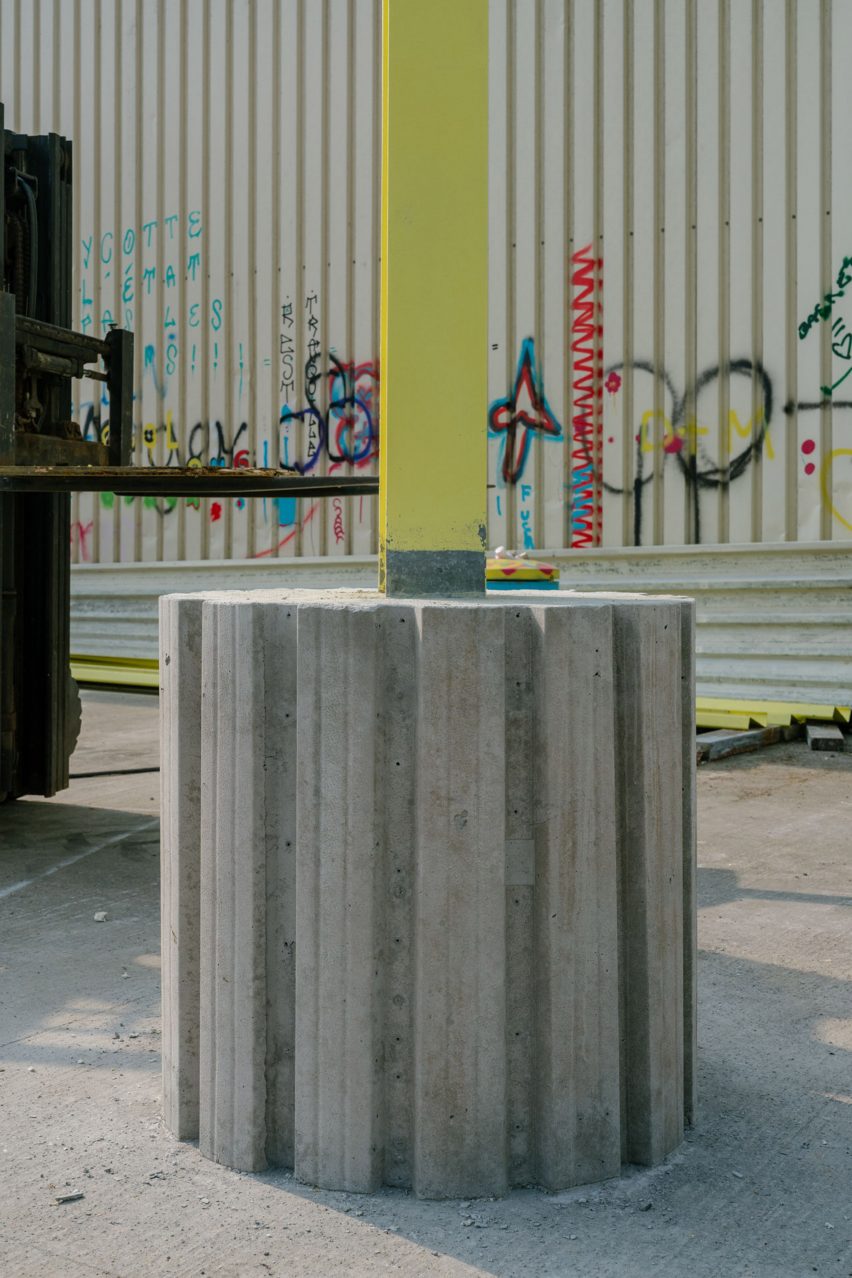 Concrete foundations for installation at Horst festival